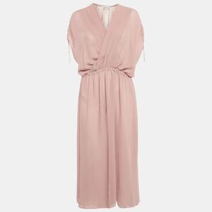 Baruni Mauve Sheer Crepe Maxi Dress Xl